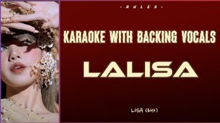 LISA 리사 LALISA Karaoke With Backing Vocals [upl. by Auhsohey]