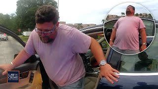 Bodycam DUI Suspect Stumbles Out of Car Claims Its Fine After Driving Wrong Way [upl. by Gavini]