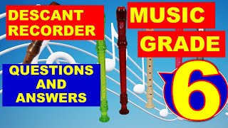 DESCANT RECORDER QUESTIONS AND ANSWERS  GRADE 6  KPSEA [upl. by Eioj]