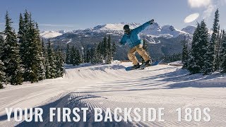 Your First Backside 180s On A Snowboard [upl. by Leimaj]