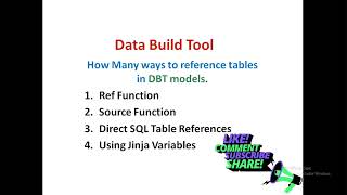 dbt Understanding Ref Source and Direct SQL Functions  Model databuildtool dbtlearn tips [upl. by Anialam]