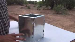 Gasifier camp stove that folds flat [upl. by Harrington]