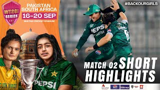 Short Highlights  Pakistan Women vs South Africa Women  2nd T20I 2024  PCB  M3X1A [upl. by Eustazio]