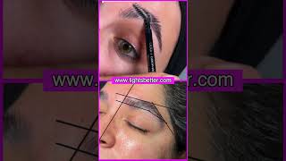 How to transform a uniquely shaped brow 🌺 lightsbettercom california makeup browlights eyebrow [upl. by Anay]