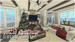 Bloxburg  TwoStory Winter Christmas Family Home  Roblox  House Build [upl. by Pears]