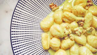 Gnocchi al gorgonzola con curcuma noci e curry [upl. by Eiralav952]