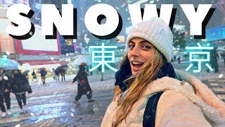 What TOKYO looks like when it SNOWS ❄️ [upl. by Emolas]