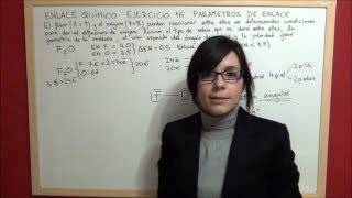 QUIMICA Enlace Ejercicio 16 Parámetros de enlace difluoruro de oxígeno [upl. by Buote]