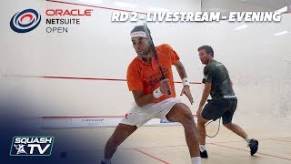 Oracle NetSuite Open Squash 2019  Rd 2 Livestream  Evening Session [upl. by Keare]