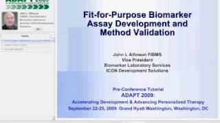 FitforPurpose Biomarker Assay Development [upl. by Eimmit738]