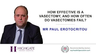 How effective is a vasectomy and how often do vasectomies fail [upl. by Cung11]