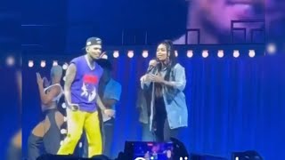 Chris Brown brings out Jordin Sparks to perform No Air  August 27th oneofthemonestour [upl. by Adriell1]