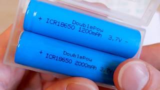 Cheap Ebay DoublePow 18650 LiIon cells test those seem real not fake [upl. by Resiak]