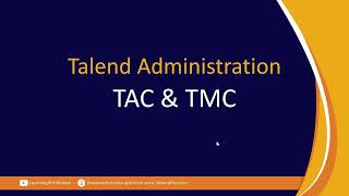 Difference Between TAC and TMC Talend  Talend Administration  Talend TAC and TMC [upl. by Mullen146]