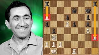 Unstoppable Force Meets an Immovable Object  Nezhmetdinov vs Petrosian [upl. by Ahsrats135]