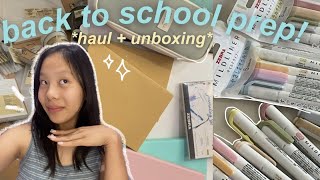 BACK TO SCHOOL STATIONARY HAUL chit chat ✍🏻  notebooks pens highlighters backpacks [upl. by Fitzger]