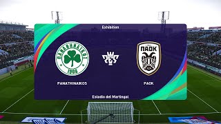 Panathinaikos vs PAOK 21022024 Semifinal Greek Cup Betsson PES 2021 [upl. by Knepper]