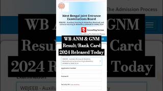 WB ANM GNM Result 2024 🔵 WB ANM GNM Result 2024 Kaise Dekhe 🔵 How To Check WB ANM GNM Result 2024 [upl. by Atsocal398]