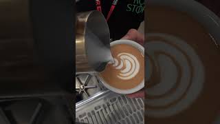 Barista Life Daily Latte Art Tutorial Swan Tulip 💐 🦢Asmr baristadaily baristalife art asmr [upl. by Seel]