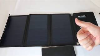 Review Anker 21W Dual USB Solar Charger PowerPort Solar [upl. by Eedya]