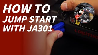 How to Jump Start a Car with Lokithor JA301？ [upl. by Bbor]