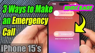 Three Ways to Make an Emergency Call on the iPhone 15  iPhone 15 Pro MaxPlus [upl. by Hamlet]