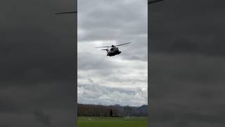 Flyby of a German Air Force CH53GS helicopter… [upl. by Olsewski]