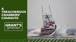 Crabbers treacherous commute across the Tillamook Bay bar on Oregon coast [upl. by Farland]