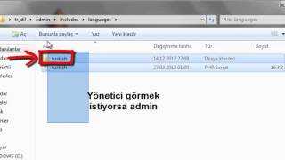 Oscommerce Türkçe Dil Paketi Yükleme [upl. by Supen]