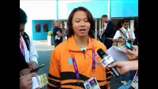 Interview with Pandelela at the London Olympics 2012 [upl. by Esiahc]