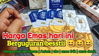 HARGA EMAS HARI INI TURUN 19 JULI 2024  HARGA EMAS PERHIASAN  ANTAM HARI INI  UBS GOLD  EMAS 24K [upl. by Eizzik]