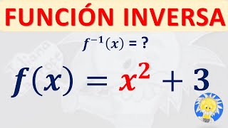 🙃 Cómo determinar la FUNCIÓN INVERSA de una FUNCIÓN CUADRÁTICA  Juliana la Profe [upl. by Castro]