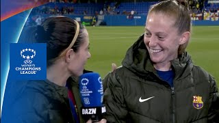 BARCELONA VS BENFICA  Aitana Bonmatí and Kiera Walsh postmatch interview [upl. by Halvaard]