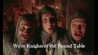 Camelot Knights of the Round Table Monty Python and the Holy Grail with Lyrics [upl. by Darbee862]