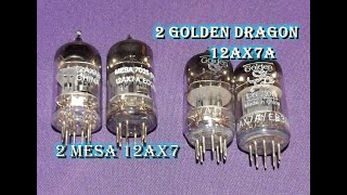 2 Golden Dragon 12AX7A vs 2 MESA 7025 12AX7 Tube Comparison Peavey XXX 112 Amp to sell on ebay [upl. by Asalocin]