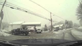 Driving through Wolfeboro NH during a snowstorm [upl. by Drofnas]