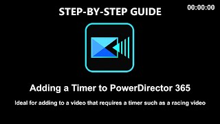 PowerDirector 365 Time Stamp Tutorial [upl. by Litt]