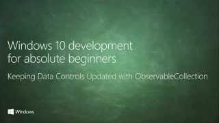 UWP 041  Keeping Data Controls Updated with ObservableCollection [upl. by Ayanal]