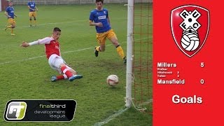 GOALS Tom Hitchcock double as Rotherham United beat Mansfield 50 [upl. by Vashti]