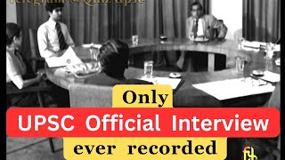 The only of UPSC official interview ever recorded  Javed Usmani upsc ias upscinterview [upl. by Sacha]