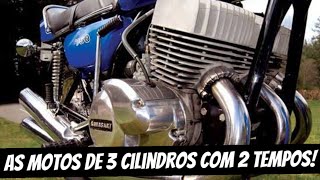 AS MOTOS DE 3 CILINDROS COM 2 TEMPOS [upl. by Skcirdnek275]