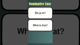 How to use the Nominative case  what is the subject  Learn Croatian [upl. by Sorvats409]