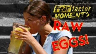 Fear Factor Moments  Eat Ostrich Egg [upl. by Anerroc]