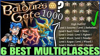 Baldurs Gate 3  6 Best MOST POWERFUL Multiclasses in Game  Ultimate Multiclass Guide Round 5 [upl. by Ehman]