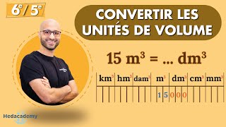 COMMENT CONVERTIR LES UNITÉS DE VOLUME  6ᵉ  5ᵉ [upl. by Aileda178]