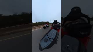 2017 GSXR1000 vs 2015 ZX10 Roll Race [upl. by Analat]