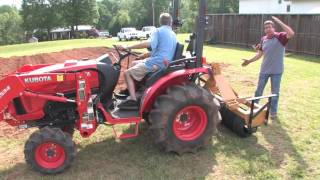 How To Use A Cultipacker With A Kubota Tractor [upl. by Idihc667]