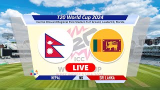 🔴Nep vs Sl Live  23rd Match  Nepal vs Sri Lanka Live Cricket Match Today T20 World Cup cricket [upl. by Idaf600]