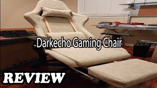 Darkecho Gaming Chair Review  Awesome Gaming Chair With Extendable Leg Rest amp Massage [upl. by Yknarf]