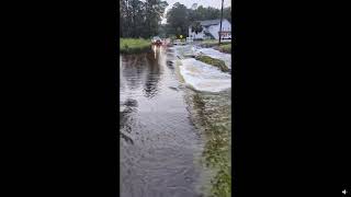 Haynesville Road Ext at Trivers Dr in Moncks Corner Flooding 2024 [upl. by Aldin]